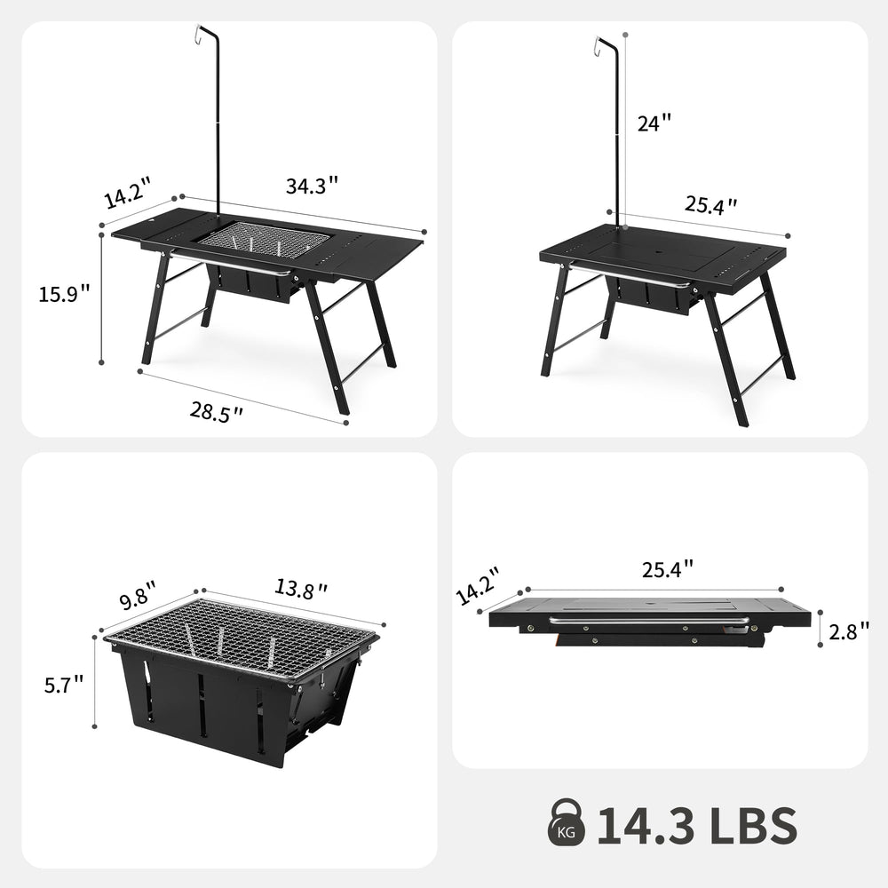 Naturehike IGT Table with detachable lantern stand for ambient lighting