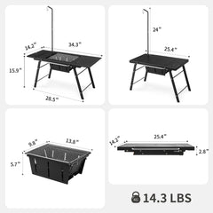 Naturehike IGT Table with detachable lantern stand for ambient lighting