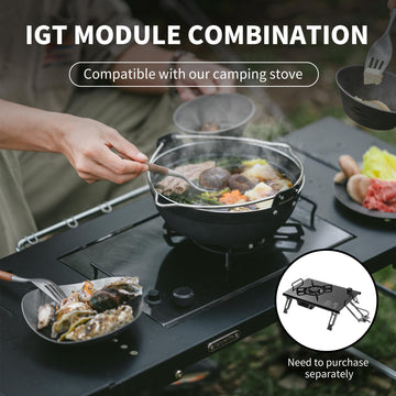 Naturehike IGT Table lid used as table extension for extra prep space