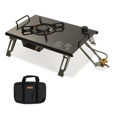 Naturehike IGT table stove setup for versatile camping cooking.