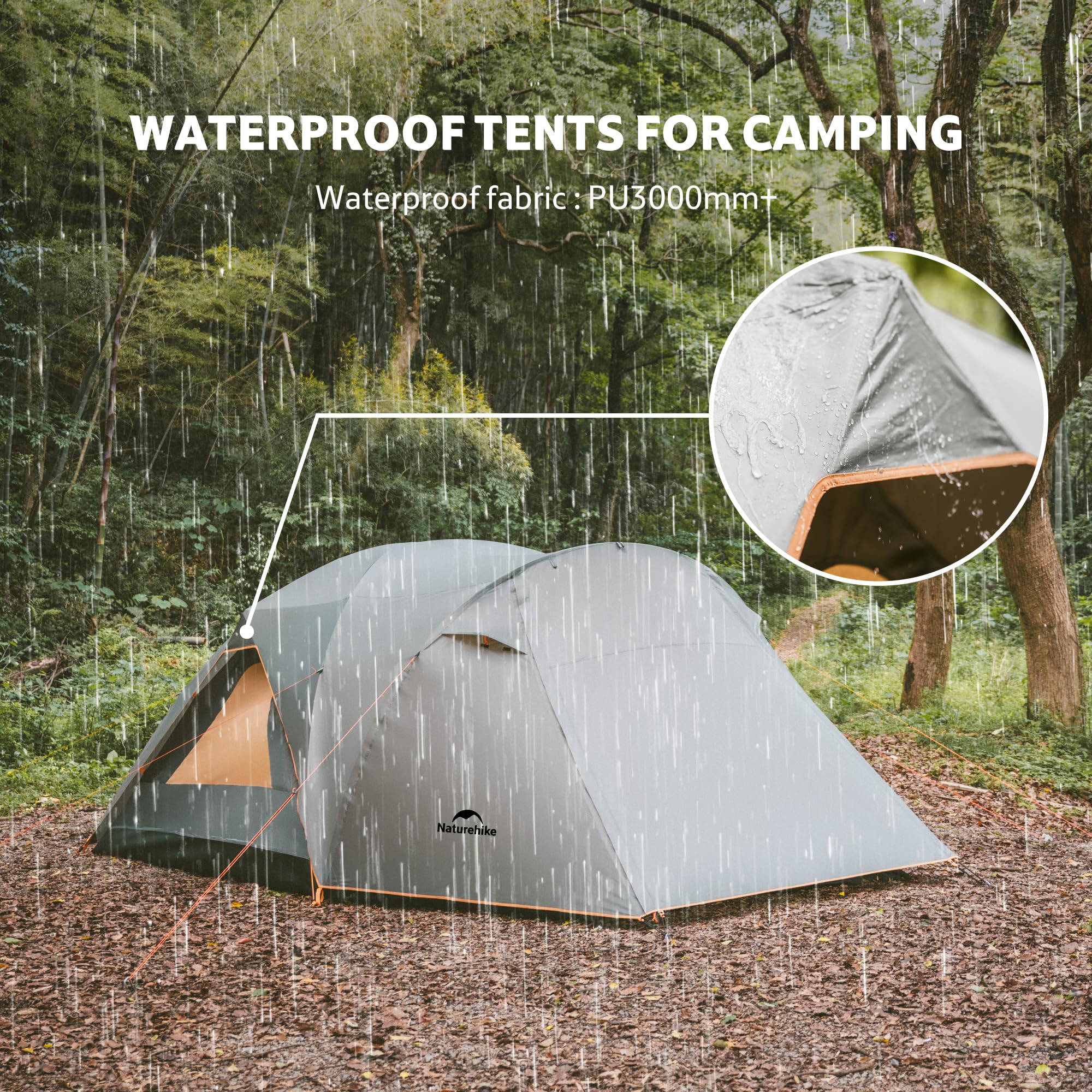 Naturehike KOTA reinforced aluminum poles providing wind resistance