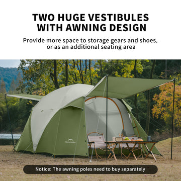 Naturehike Kota double-wall design promotes airflow and reduces condensation