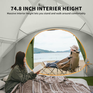 Naturehike Kota tent shows two large vestibules for gear storage and access