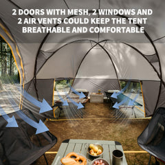 Naturehike Kota tent vestibule canopy usage for shade and rain protection