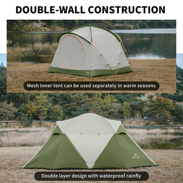 Naturehike Kota waterproof fly and floor demonstrate rugged all-weather protection