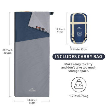Naturehike sleeping bag waterproof materials highlight protection in wet conditions