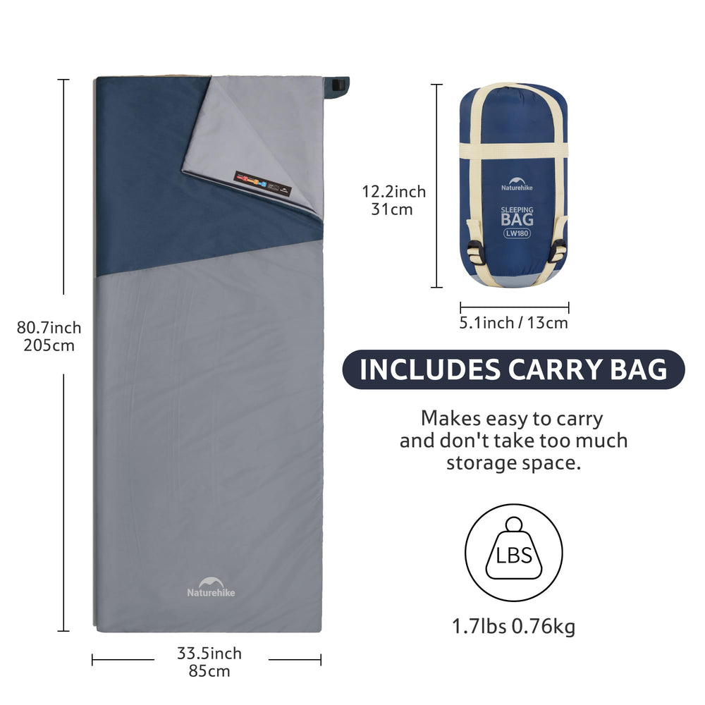 Naturehike sleeping bag waterproof materials highlight protection in wet conditions