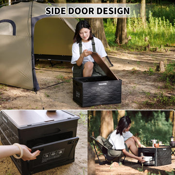 Naturehike Lispace open dimensions provide roomy workspace at campsite.
