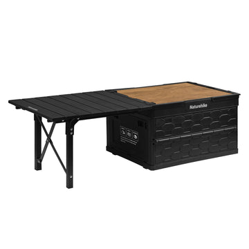 Naturehike Lispace roll-up top camping table for quick meal prep.