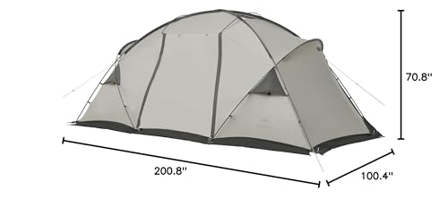 Naturehike Massif hot tent assembly shows quick setup with poles and stakes