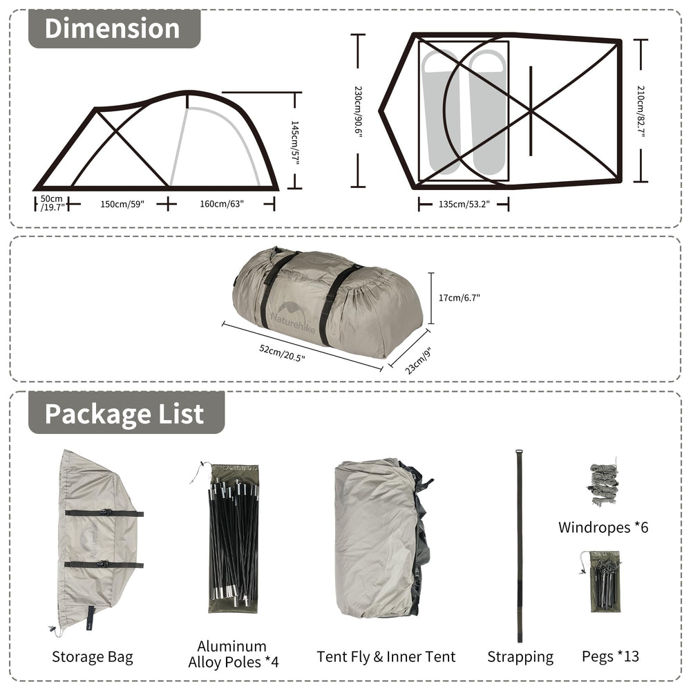 Naturehike Massif hot tent outdoor setup reveals spacious interior for two.