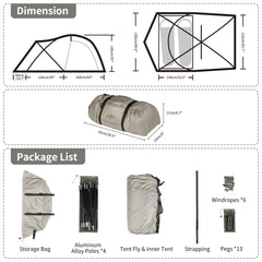 Naturehike Massif hot tent outdoor setup reveals spacious interior for two.