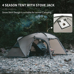 Naturehike Massif hot tent breathable mesh and vents reduce condensation.