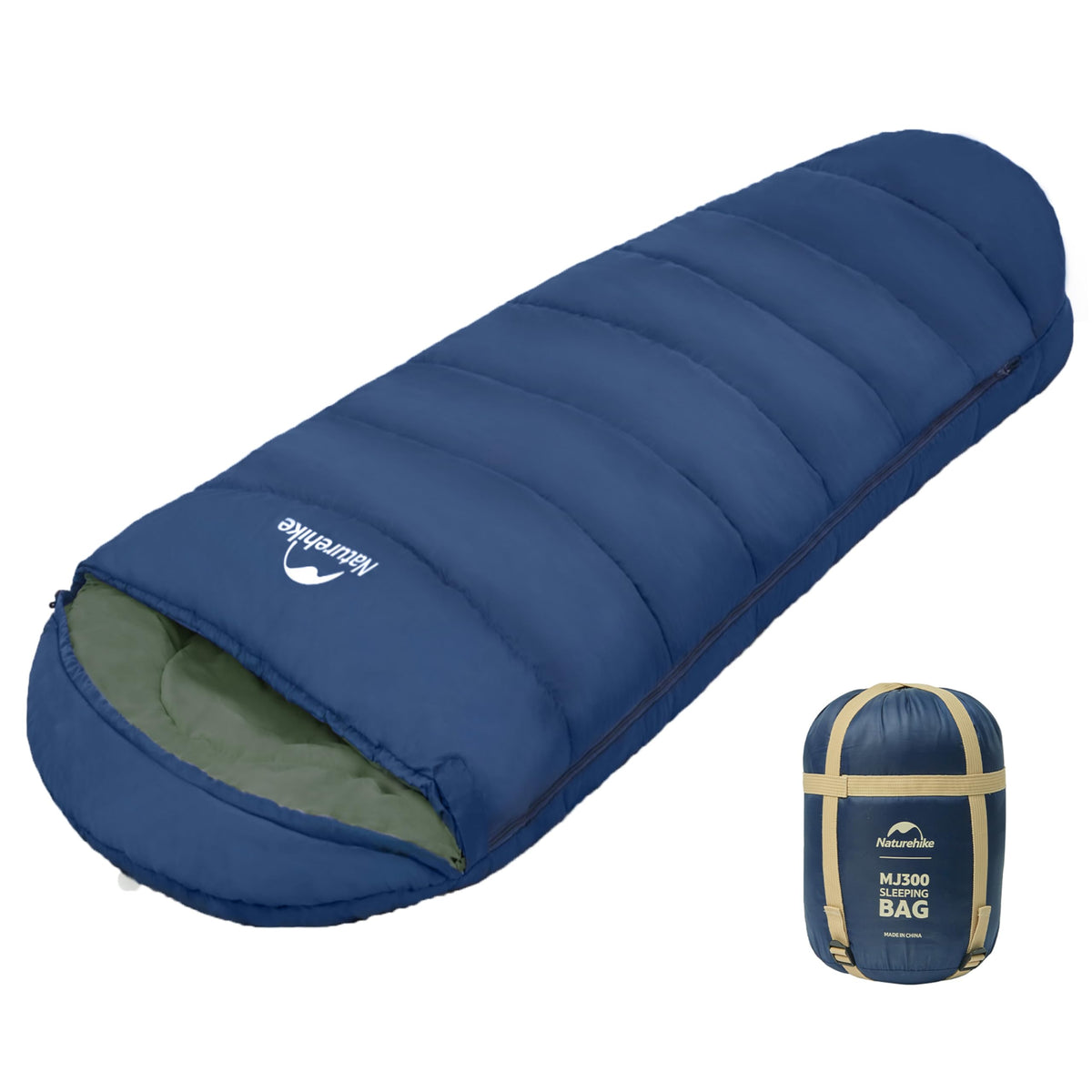 Naturehike MJ300 sleeping bag closed keeps you warm on cool camping nights