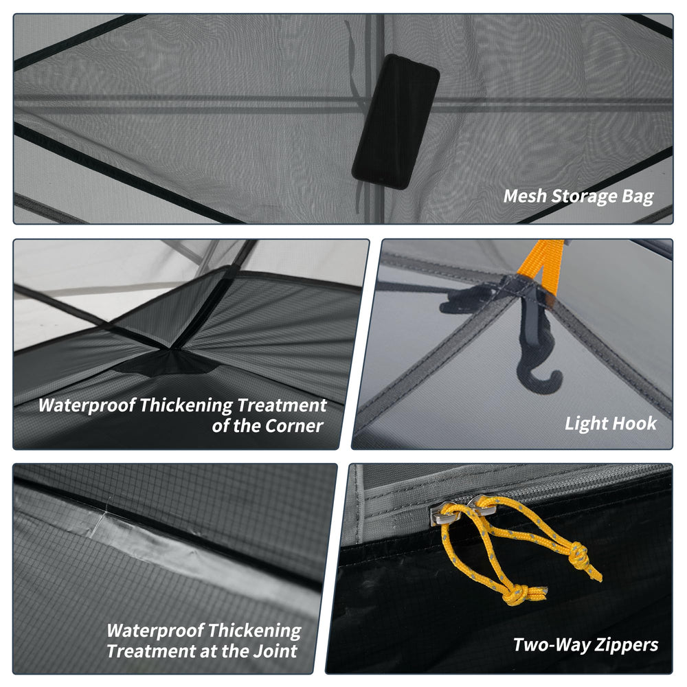 Naturehike Mongar free-standing aluminum poles enable stable setup