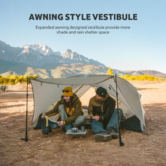 Naturehike Mongar UL expandable awning highlights extra shade and rain protection on camps.