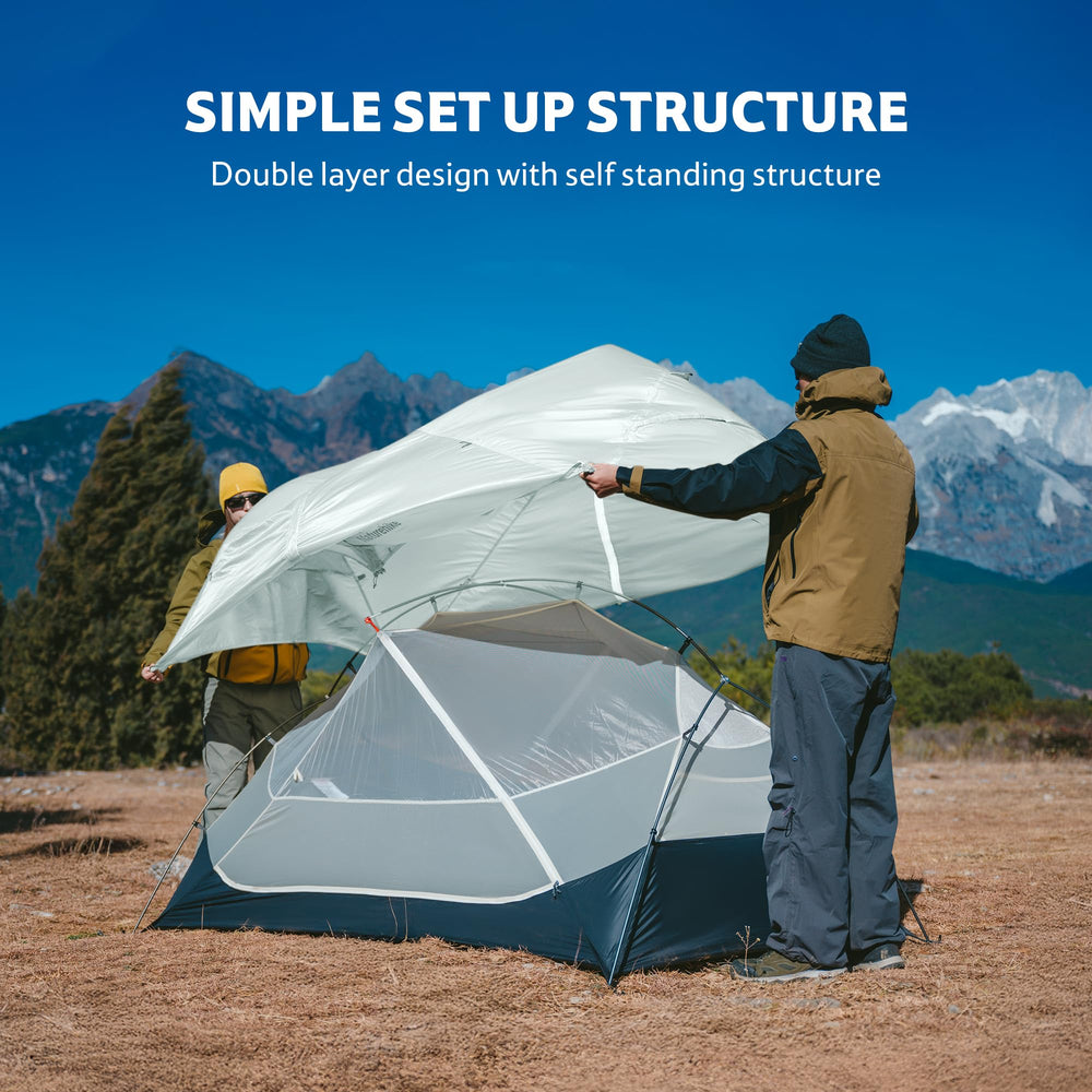 Naturehike Mongar UL included rain fly and stakes enable quick shelter setup