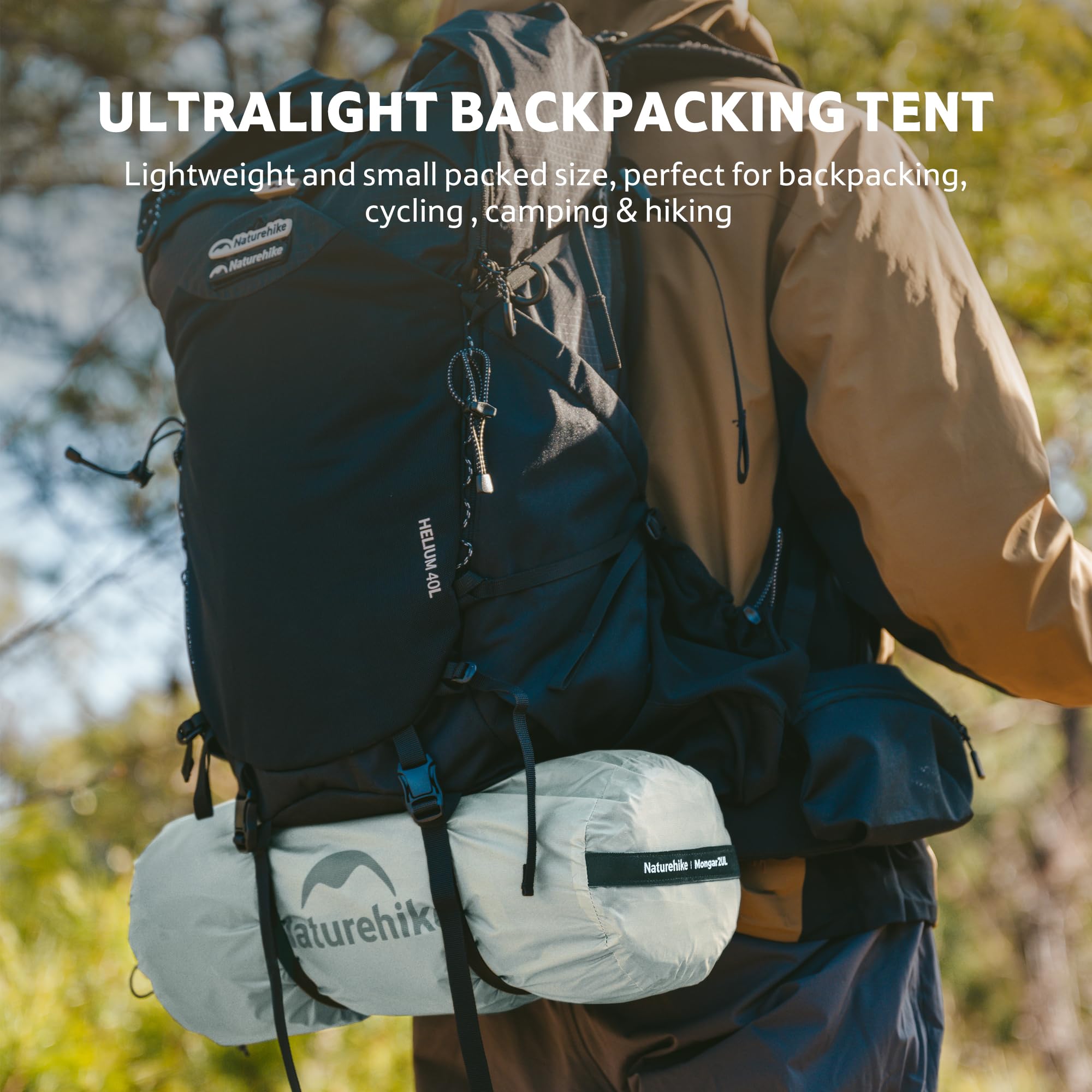 Naturehike Mongar UL compact packed size fits small backpacks