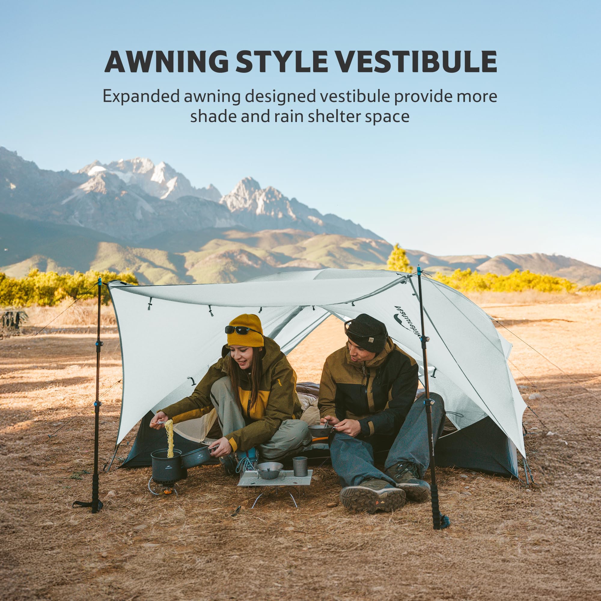 Naturehike Mongar UL 8.5mm aluminum poles deliver sturdy setup