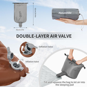 Naturehike close-up on 20D nylon and TPU material for durability