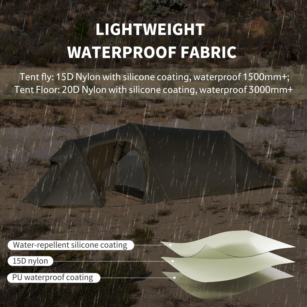 Naturehike Opalus fly-open ventilation for warm-weather nights.