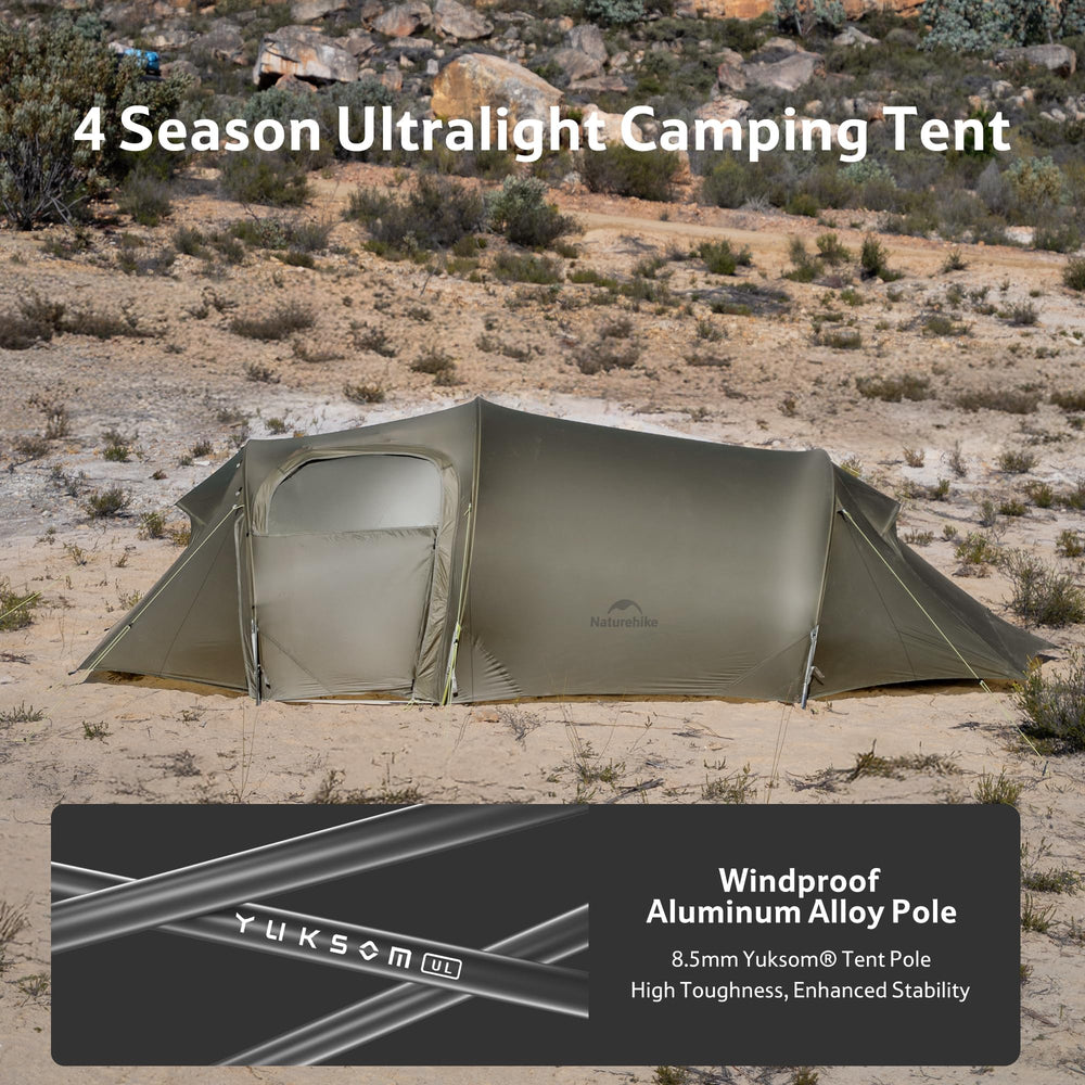 Naturehike Opalus packed sack demonstrates compact backpacking shelter.