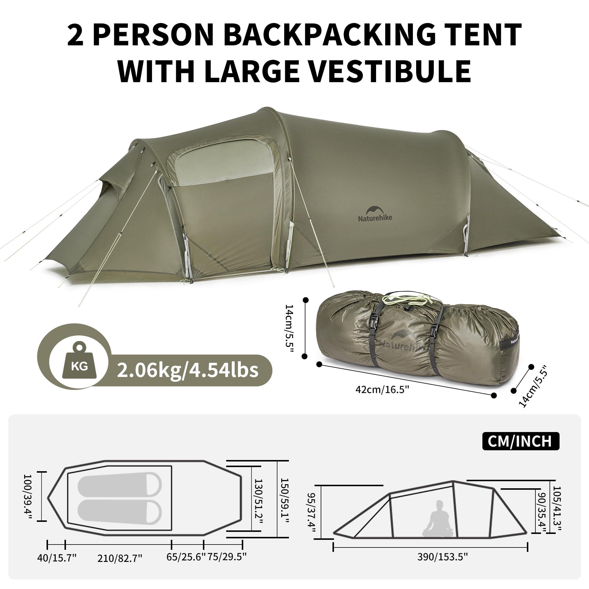 Naturehike Opalus windproof tent in confident weather-ready stance.