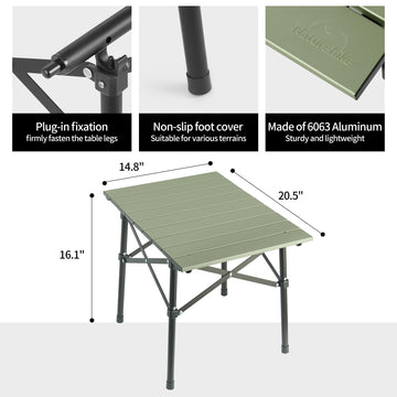 Naturehike portable camping table assembled on-site for quick outdoor setup