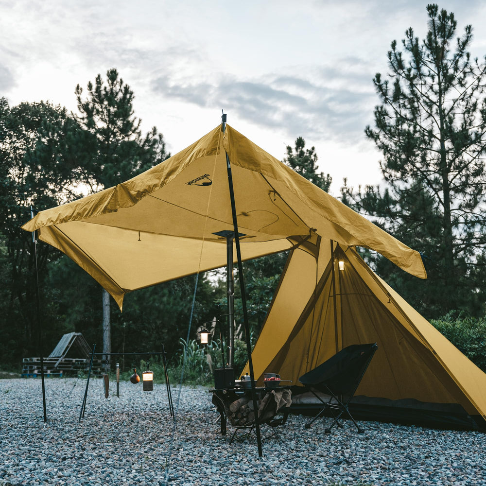 Naturehike Ranch Fire Teepee snow skirt helps block wind and snow