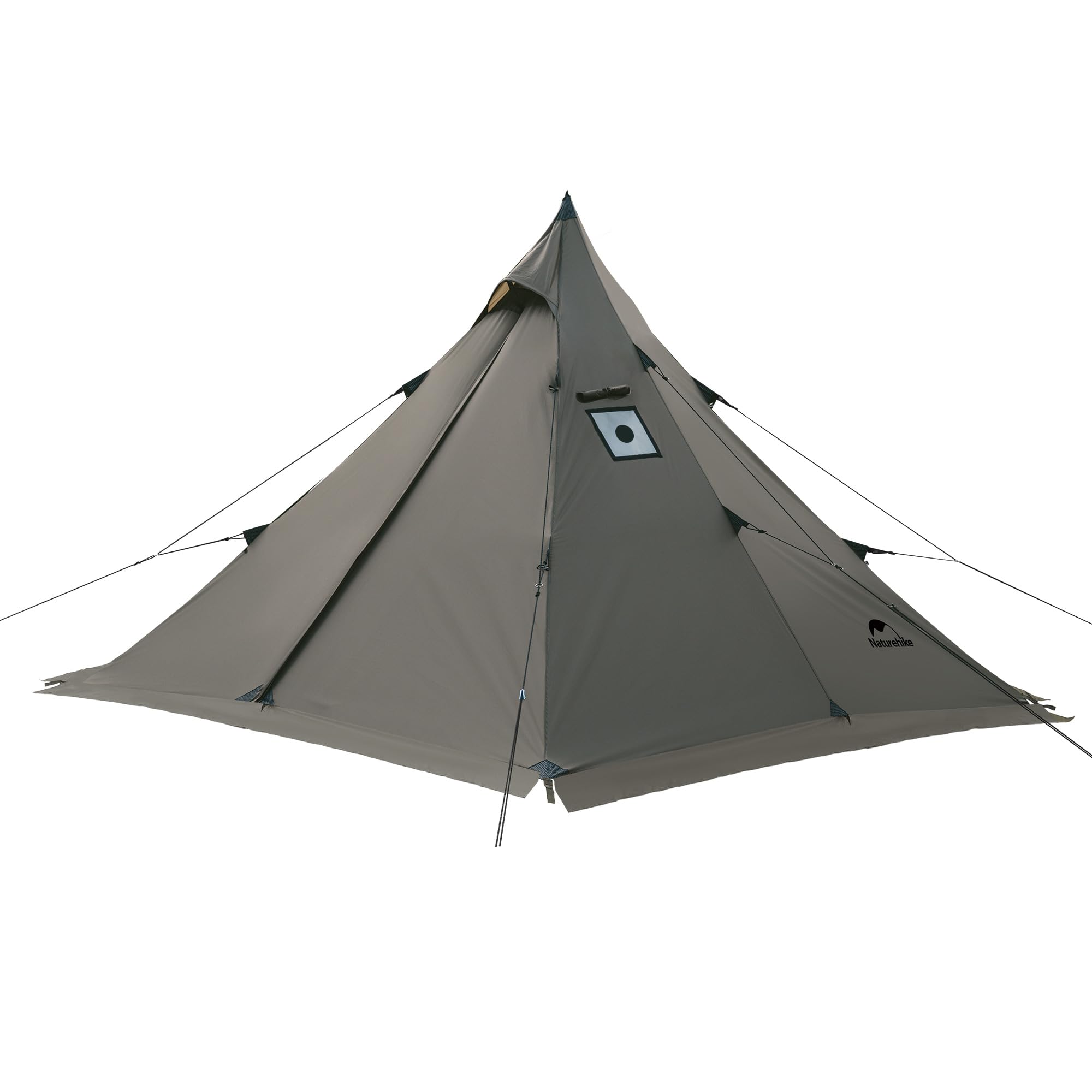 Naturehike Ranch Fire Teepee Tent exterior shows rugged all-season shelter