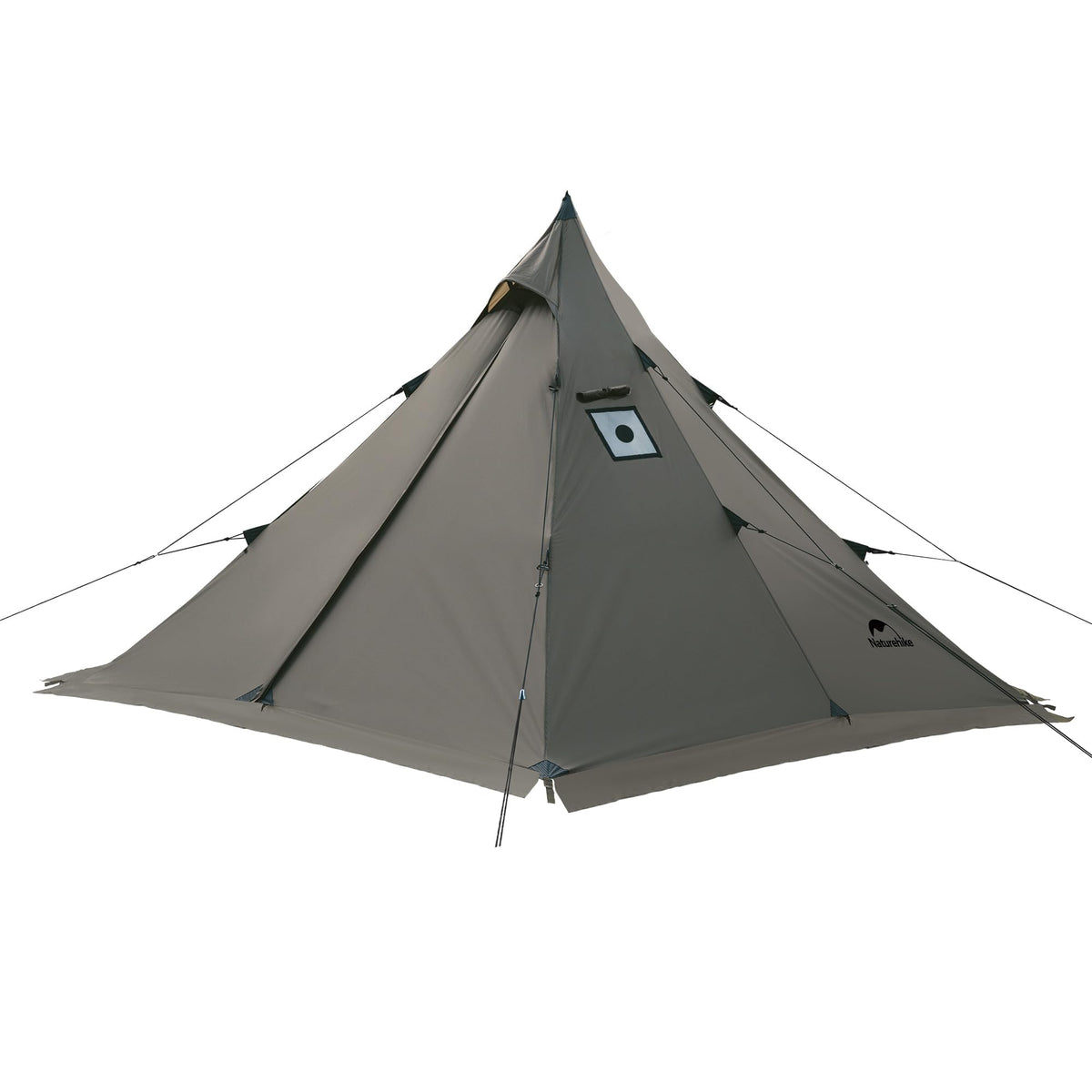 Naturehike Ranch Fire Teepee Tent exterior shows rugged all-season shelter