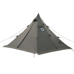Naturehike Ranch Fire Teepee Tent exterior shows rugged all-season shelter
