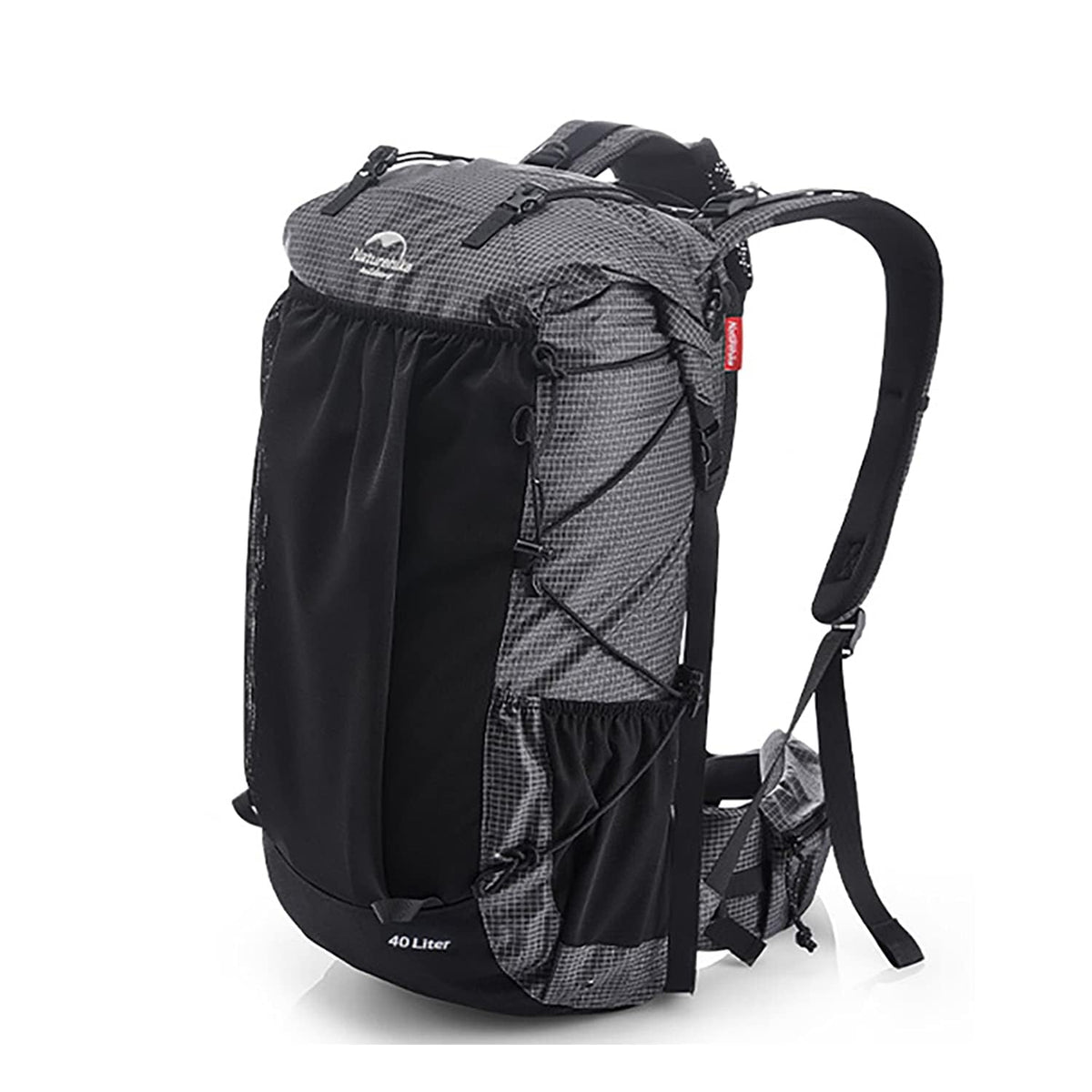 Naturehike Rock Series front view highlights 40L capacity for versatile day hikes