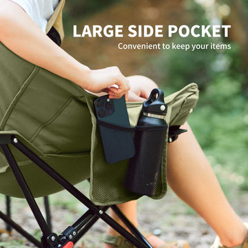 Naturehike Seastar chair in-use demonstrates quick setup for outdoor enjoyment.