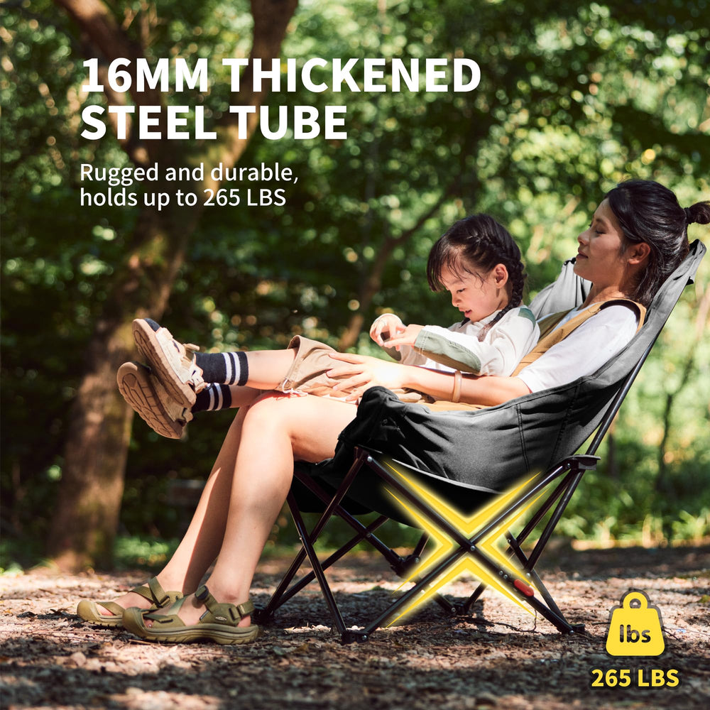 Naturehike Seastar padded chair alloy frame for sturdy support.