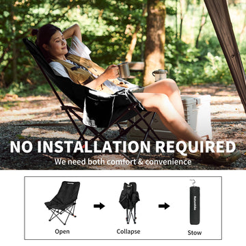 Naturehike Seastar padded chair quick setup for campsite efficiency.