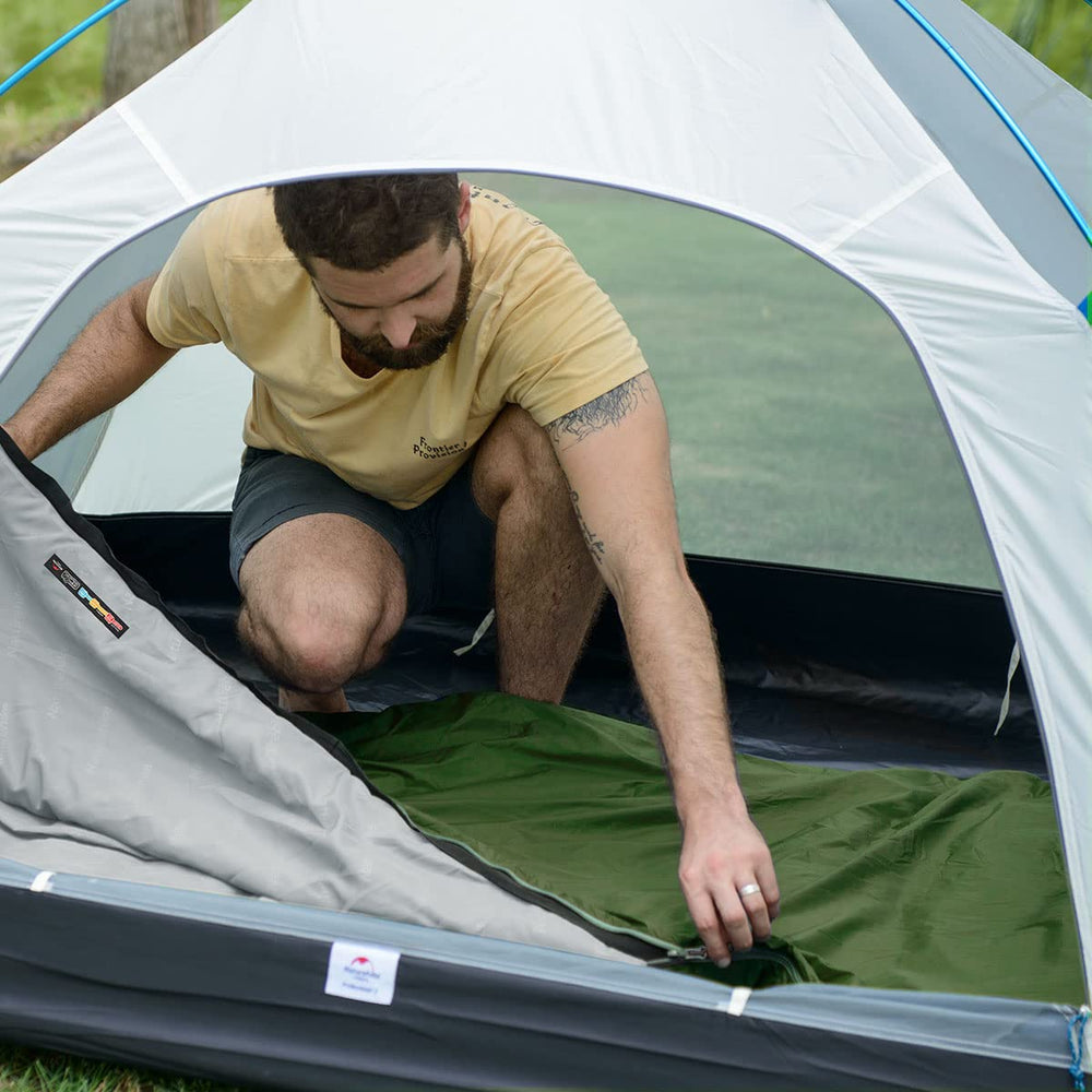 Naturehike sleeping bag with roomy dimensions for comfortable sleeping space.