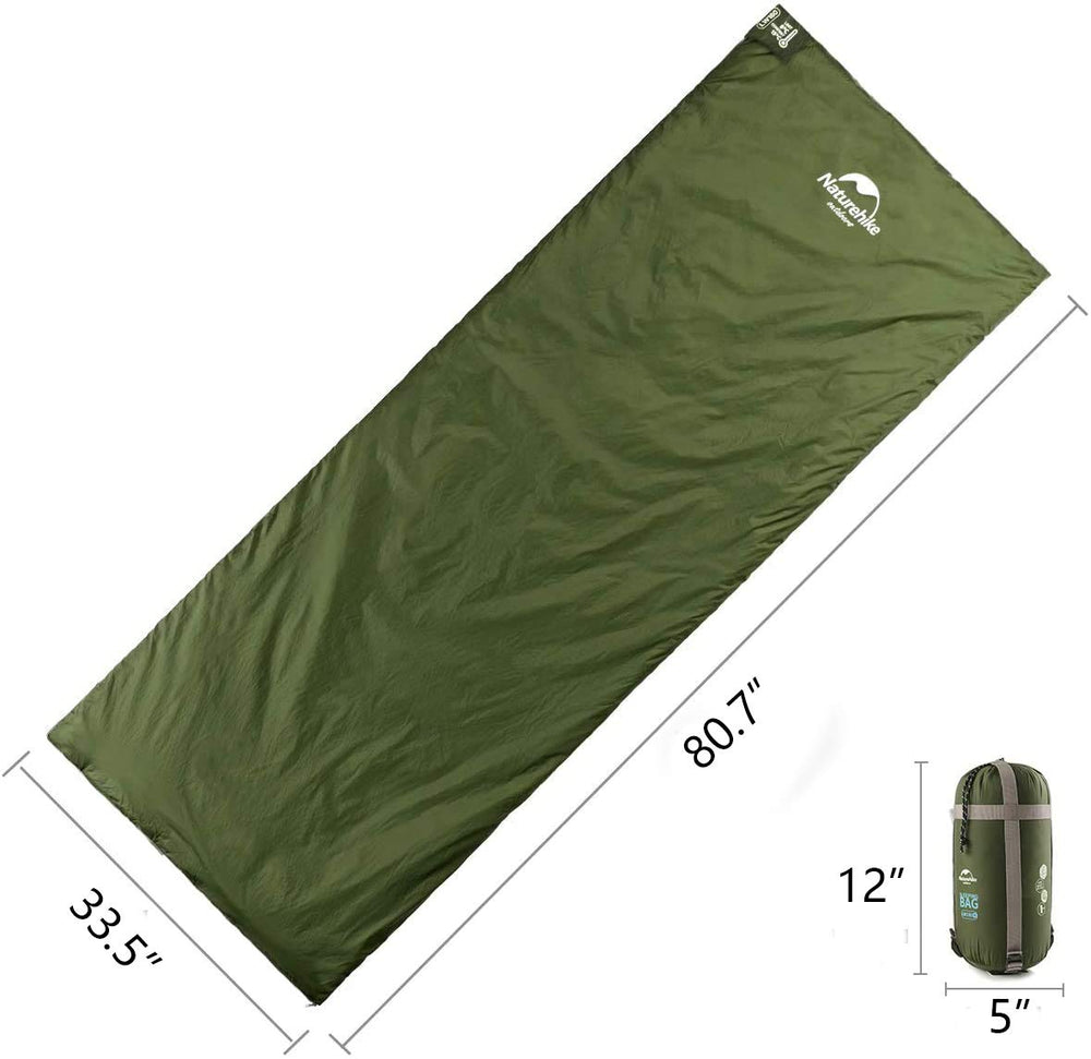 Naturehike sleeping bag on trail ready for travel and hiking adventures.