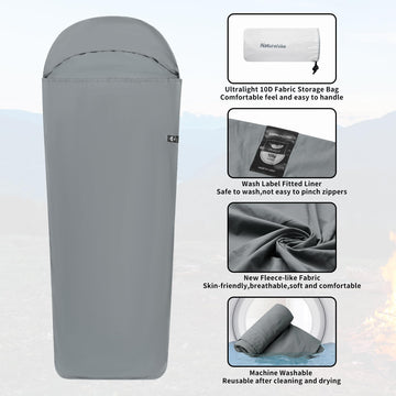 Naturehike soft velvet fabric liner delivering skin-friendly, breathable comfort