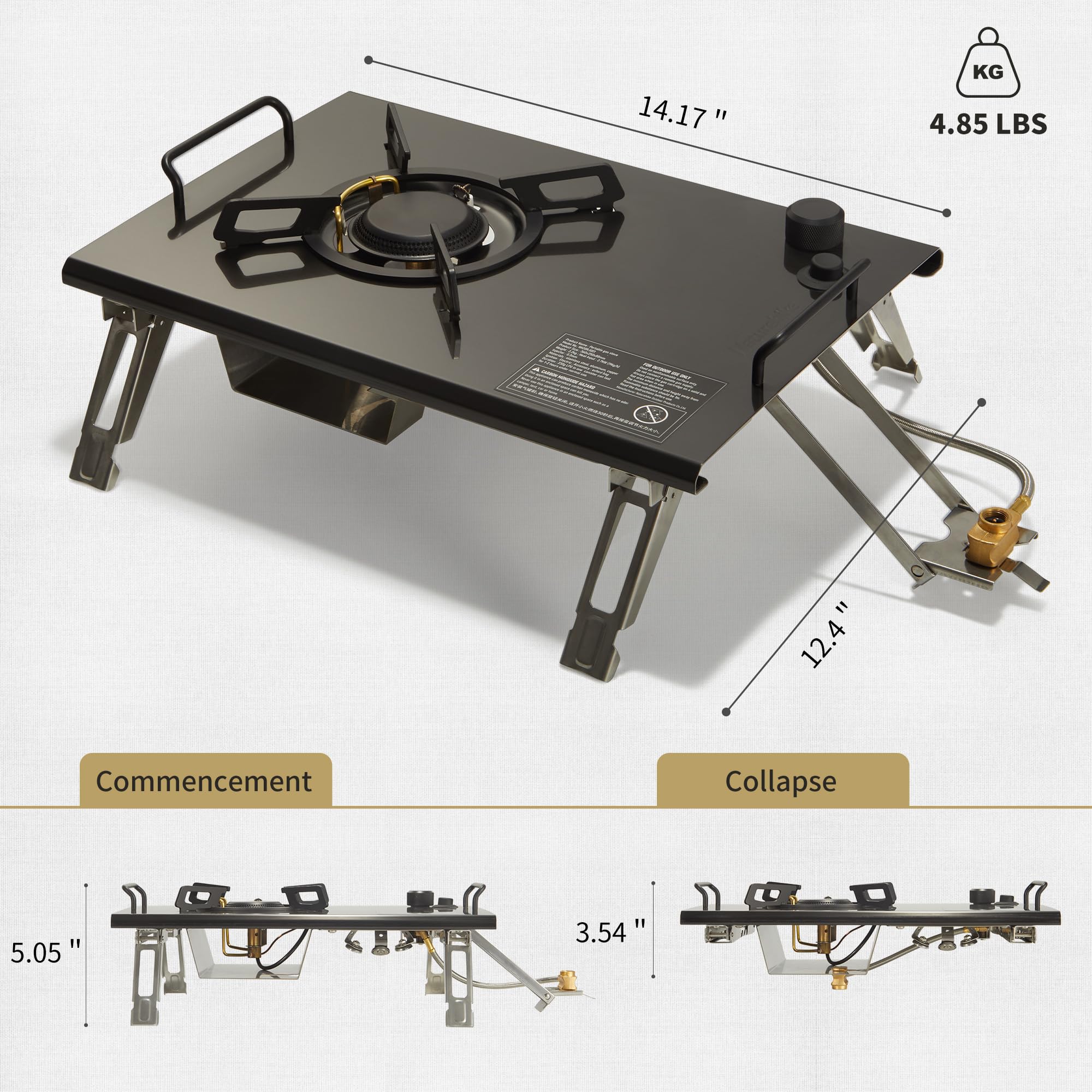 Naturehike stainless steel stove body with a brushed finish.