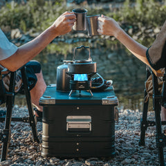 Naturehike stove folded compact showcases portable design for trips.