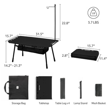 Naturehike Tactical Table rust and fade resistance ensures long outdoor life