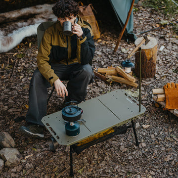 Naturehike Tactical Table folded to briefcase size for easy travel