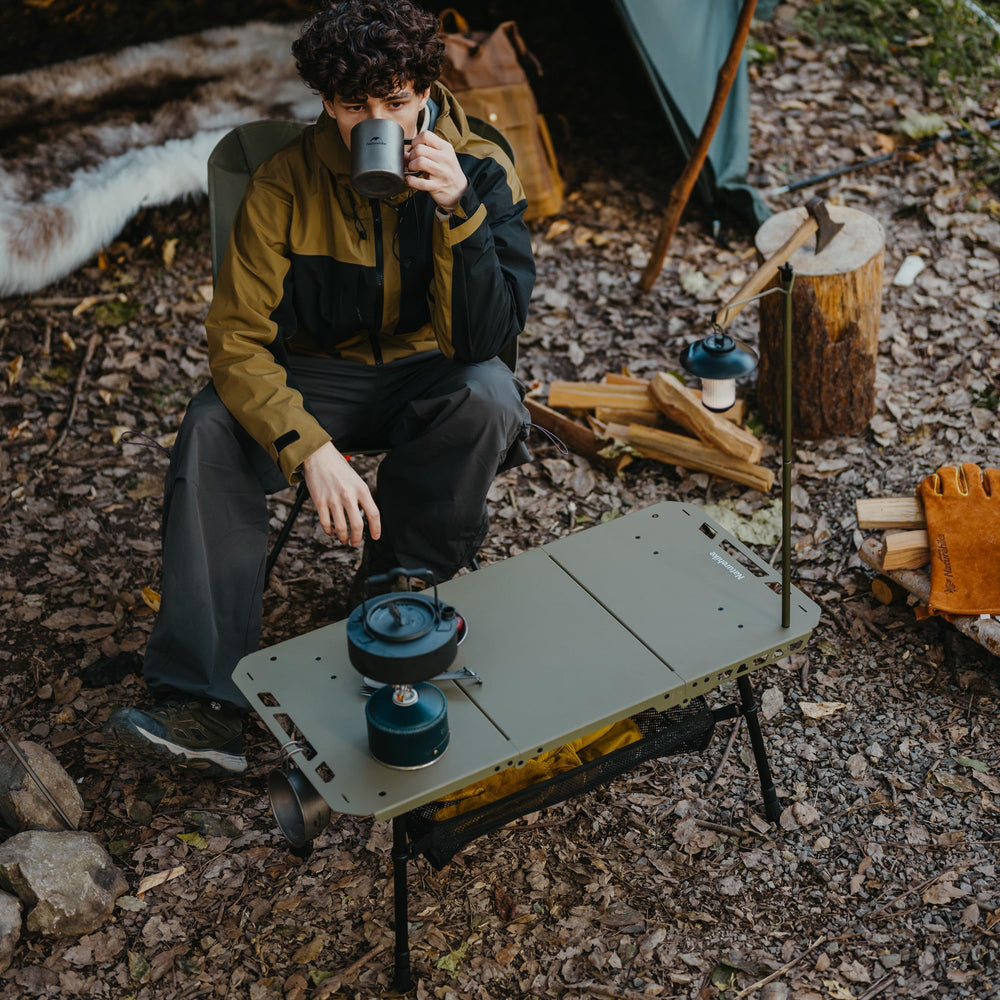 Naturehike Tactical Table folded to briefcase size for easy travel