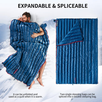 Naturehike ultralight sleeping bag packed size shown for backpacking practicality.