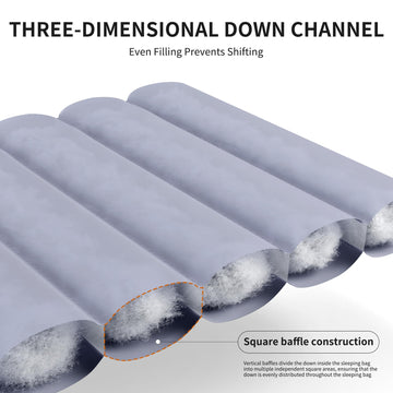 Naturehike ultralight duck-down sleeping bag large-size provides extra length for taller users