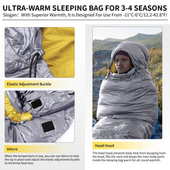 Naturehike ultralight duck-down sleeping bag medium-size offers roomy space for adults