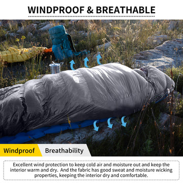 Naturehike ultralight duck-down sleeping bag YKK zipper ensures smooth closure