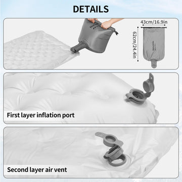 Naturehike ultralight sleeping pad compact pack size showcases easy carry for backpacking.
