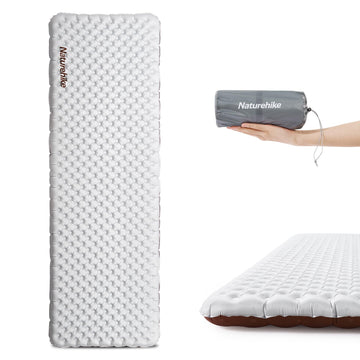 Naturehike ultralight sleeping pad stowed for compact backpacking use